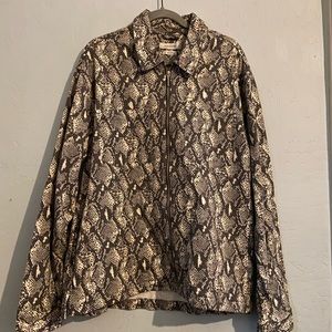 Urban Outfitters Snake Skin Trucker Jacket